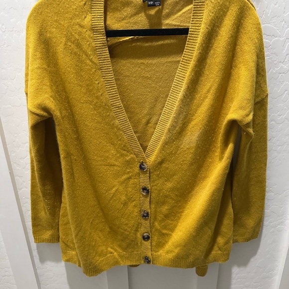 Theory Mustard Yellow Women's Cardigan - Picture 6 of 15